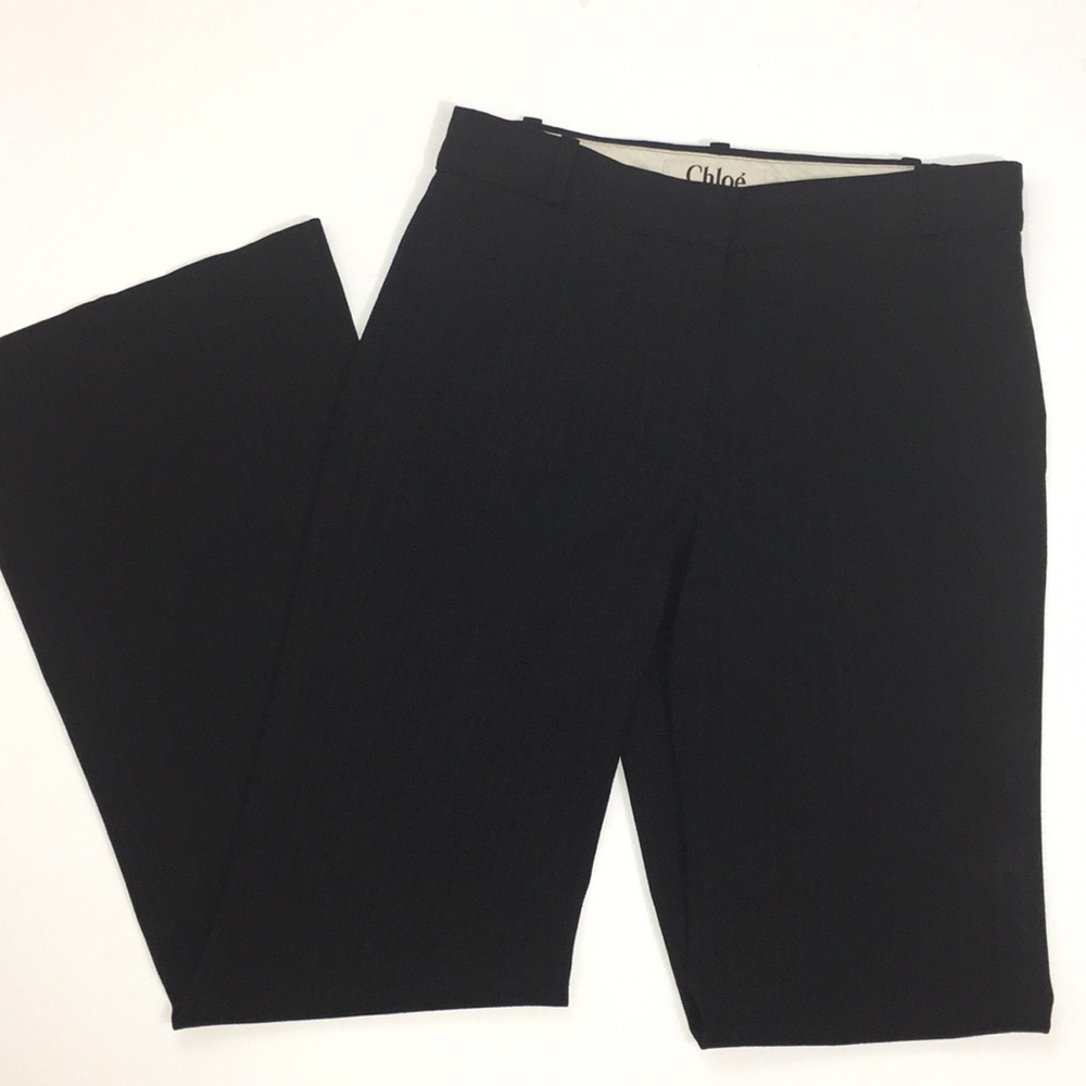 Chloe Black pinstriped dress pants ,sz EU 34 (US2)
